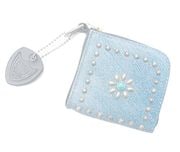 HTC Sunset L-zip Wallet  Flower #1 TQS N / DenimBLK Leather