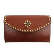 HTC Sunset Long Wallet Flower & Umbrella #2 TQS B / Brown /  Light Brown