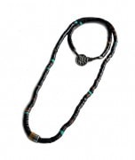 CHAFF DESIGN̥աǥBrown Shell On Silver & Gold Ring Necklace