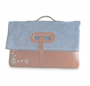 HTC Clutch Bag 2way Denim TQS N / Brown