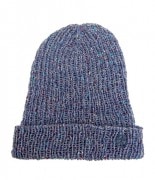 LUCKY BIRD【ラッキーバード】 ウール ロールアップ ニットキャップ/ グレーネップミックス| KNIT CAP|【LUCKY BIRD】 