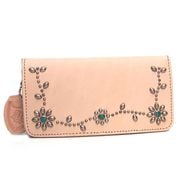 ��ͽ����ա�HTC Sunset Long Wallet Flower Leather #4 TQS N / Natural