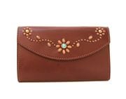 HTC Sunset Long Wallet Flower #1 TQS B / Brown / Light Brown