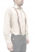 IrregulaR��by ZIP STEVENSON �ڎ��ڎ��ގ��׎��� ��VINTAGE SUSPENDERS��LINE STUDS  /  BROWN