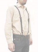 IrregulaR��by ZIP STEVENSON �ڎ��ڎ��ގ��׎��� ��VINTAGE SUSPENDERS��PYLAMID STUDS  /  BLACK