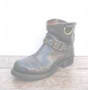 IrregulaR by ZIP STEVENSON �̎��ڎ��ގ��׎��� ���� Black Vintage Engineer Studs Boots / 10