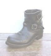 IrregulaR by ZIP STEVENSON �̎��ڎ��ގ��׎��� ���� Black Vintage Engineer Studs Boots / 9