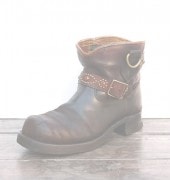 IrregulaR by ZIP STEVENSON �̎��ڎ��ގ��׎��� ���� Brown Vintage Engineer Studs Boots /10