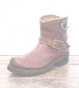 IrregulaR by ZIP STEVENSON �̎��ڎ��ގ��׎��� ���� Brown Vintage Engineer Studs Boots / 8.5