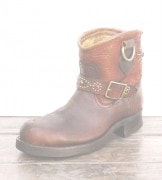 IrregulaR by ZIP STEVENSON �̎��ڎ��ގ��׎��� ���� Brown Vintage Engineer Studs Boots / 9.5