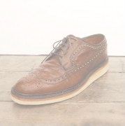 IrregulaR��by ZIP STEVENSON �ڎ��ڎ��ގ��׎���   BROWN��DRESS SHOES White sole/8.5