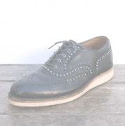 IrregulaR��by ZIP STEVENSON �ڎ��ڎ��ގ��׎������� Vintage Wing Tip��White Sole��Black/SIZE8