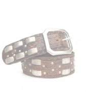 HTC ̎Î ٥ Vintage Remake Leather Studs Belt / Dark Brown 