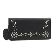 ��ͽ����ա�HTC Sunset Long Wallet Flower Leather #4 TQS N /  Black