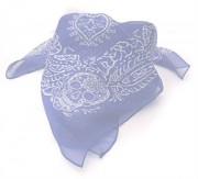 HTC ̎Î͡ SCARF BANDANA CACHEMIRE SKULL 70 BLUE/WHITE