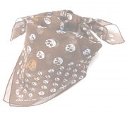 HTC ̎Î͡ SCARF FOULARD SKULLS 70  /  BROWN