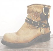 HTC ̎Î͡󥸥˥֡ BROWN VINTAGE ENGINEER STUDS BOOTS/6(Ladies)