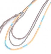 M.Cohen 〔エムコーエン〕 ネックレス N10580 3レイヤー アフリカンディスクビーズ オレンジ|NECKLACE|【M.Cohen】 