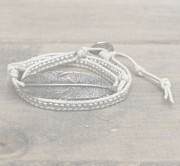 M.Cohen 〔エムコーエン〕 ブレスレット B515 3Wrap Leather On Feather / White|【M.Cohen】 