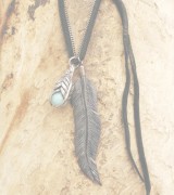 M.Cohen 〔エムコーエン〕 Panty Original Custom Feather With Amazonite / Black|【M.Cohen】 