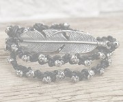 M.Cohen 〔エムコーエン〕 Panty Original Custom Feather With Tiger's eye / Black|【M.Cohen】 