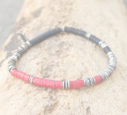 M.Cohen 〔エムコーエン〕 ブレスレット B10751 Silver&African Disk Beads Bracelet / Red|【M.Cohen】 