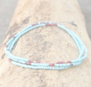 M.Cohen 〔エムコーエン〕 ブレスレット NB10764 Turquoise Glass Beads Wrap Bracelet & Necklace|【M.Cohen】 