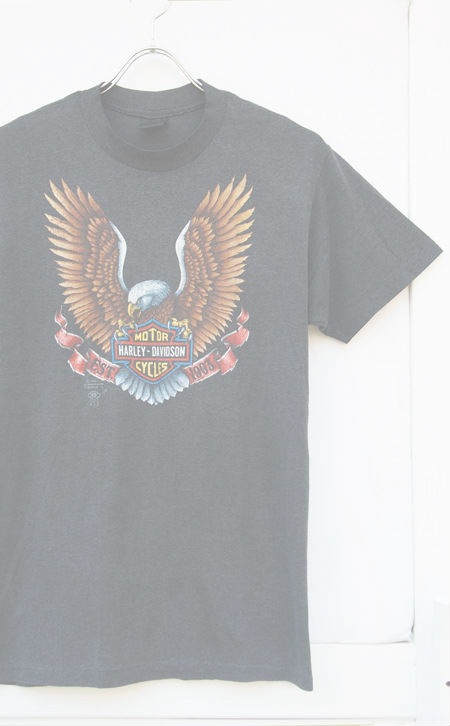 3d emblemHarley-Davidsonイーグル Tシャツ 1987年製 80's ビンテージ ハーレーダビッドソン 3D EMBLEM 1987 NEVADA