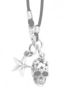 KING BABY 〔キングベイビー〕 ネックレス Ster Skull & Star Pendant On Braided Cord|NECKLACES|【KING BABY】 