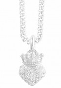 KING BABY �̎��ݎ��ގ͎ގ��ˎގ���Q10-9071 Small 3D Pave CZ Crowned Heart Pendant