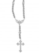 KING BABY 〔キングベイビー〕 ロザリオ K56-5051 Onxy Bead,Winged Skull&Cross Pendant|ROZARY|【KING BABY】 