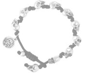 KING BABY ̎ݎގ͎ގˎގK42-5426 Knotted Cord Bracelet w/Skulls