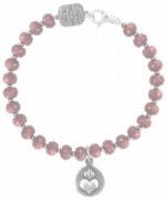 QUEEN BABY ̎ݎ͎ގˎގ ֥쥹å Bracelet FACETED RUBY W/ SACRED HEART COIN