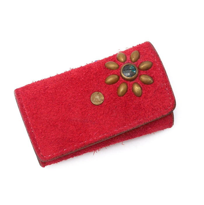 HTC Key Case Flower Suede #2 TQS B / Red