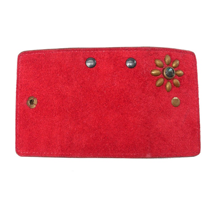 HTC Key Case Flower Suede #2 TQS B / Red