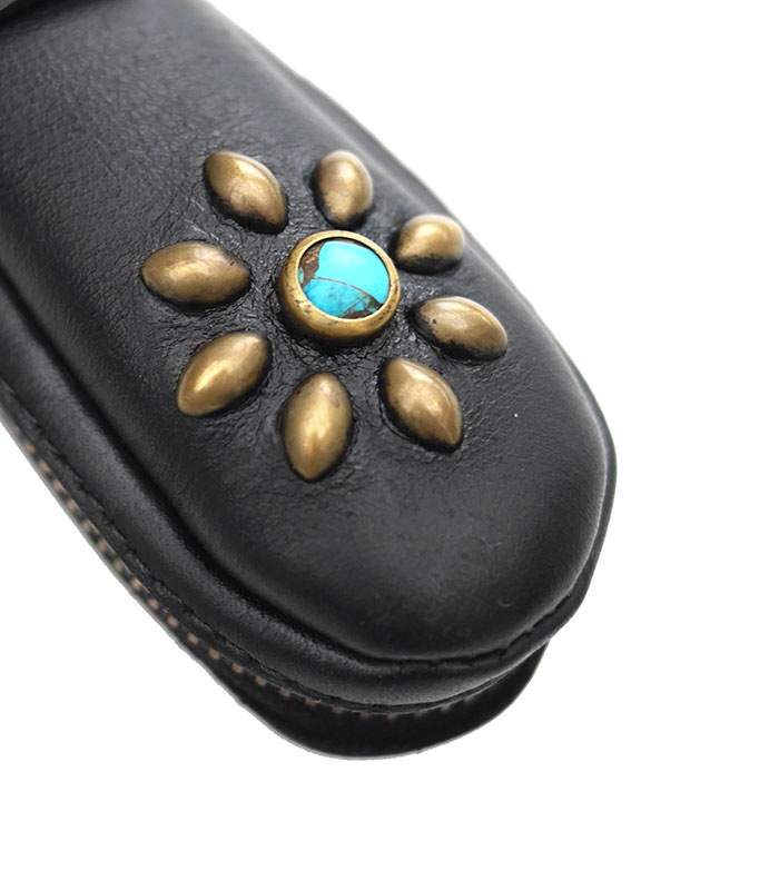HTC SUNSET Zipper Key Case Flower #4 TQS B / Black