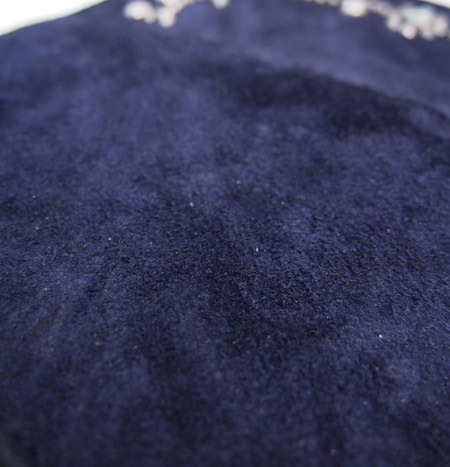 HTC Long Wallet Flower Suede #5 TQS N / Navy