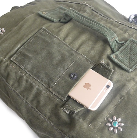 IrregulaR by ZIP STEVENSON Vintage Military Shoulder Bag #10 / Khaki