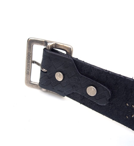 HTC ̎Î ٥ Oval Studs&Emboss Police Stingray Belt / Black