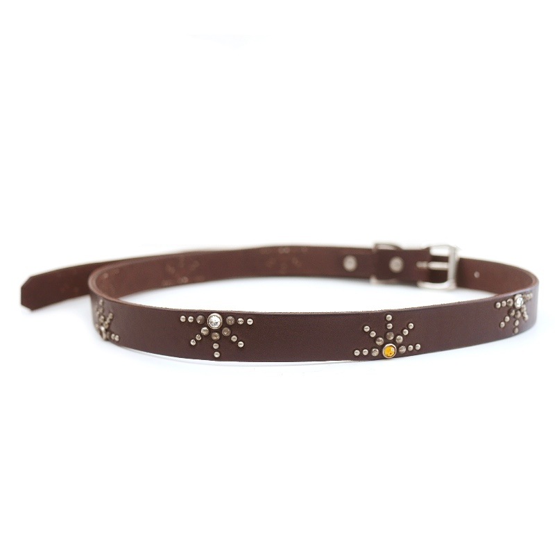 HTC Sunset Belt Sunray Narrow Studs N / Brown