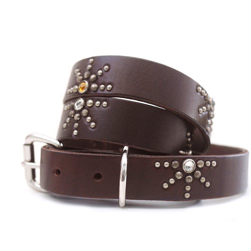 HTC Sunset Belt Sunray Narrow Studs N / Brown