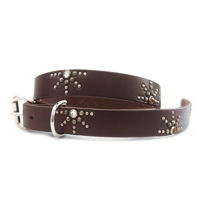 HTC Sunset Belt Sunray Narrow Studs N / Brown
