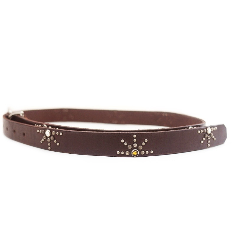 HTC Sunset Belt Sunray Narrow Studs N / Brown