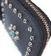 HTC Sunset L-zip Wallet Flower Cowhide #1 TQS N / Black