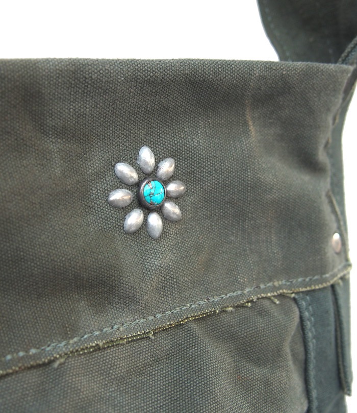 IrregulaR by ZIP STEVENSON Vintage Military Shoulder Bag Zipper #1 / Khaki