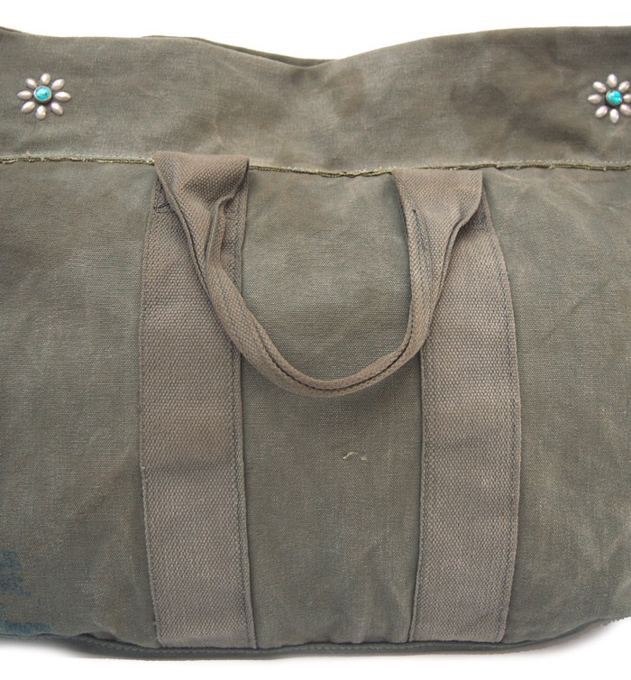 IrregulaR by ZIP STEVENSON Vintage Military Shoulder Bag Zipper #1 / Khaki