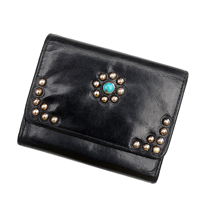 PANTY Original Design "OLD COACH" Vintage Remake Studs Leather Wallet / 