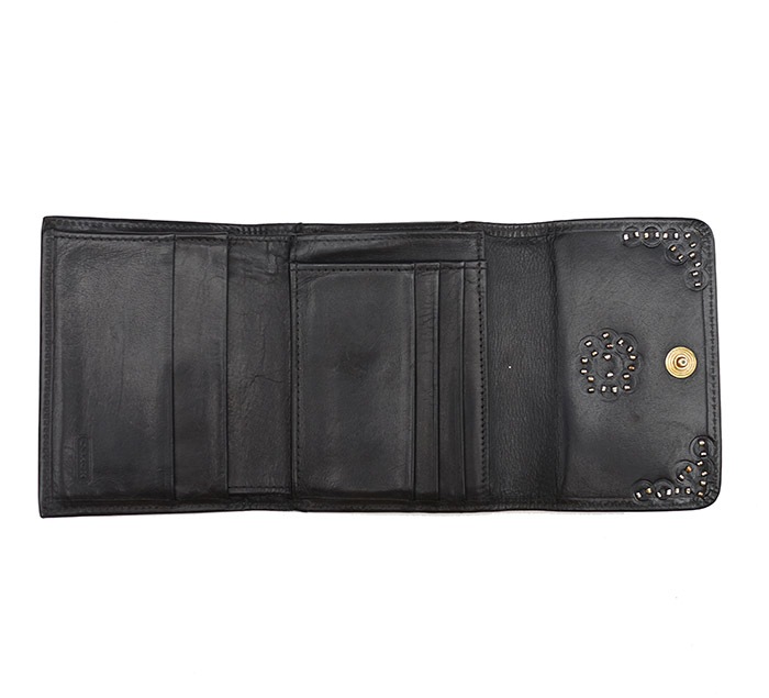 PANTY Original Design "OLD COACH" Vintage Remake Studs Leather Wallet / 