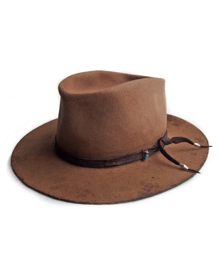 CHAFF DESIGN�̥���ա��ǥ������ Vintage Remake Custom Long Brim Hat / Brown
