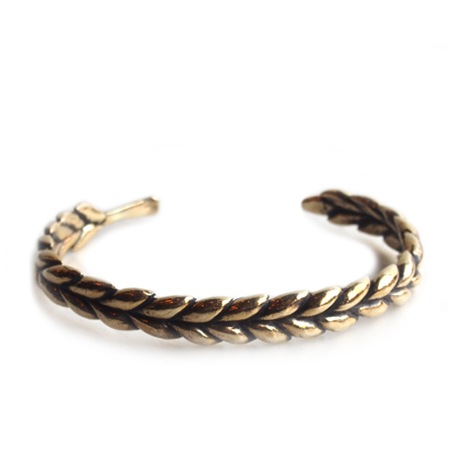 CHAFF DESIGN�̥���ա��ǥ������Wheat Brass Solid Bangle